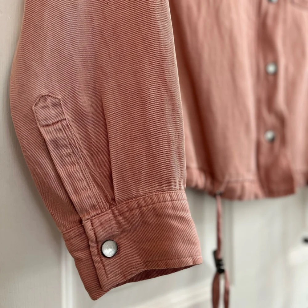 SOLD 💟 RAILS Collins Utility Linen Blend Jacket in Rose Dust Size Small - Picture 7 of 16